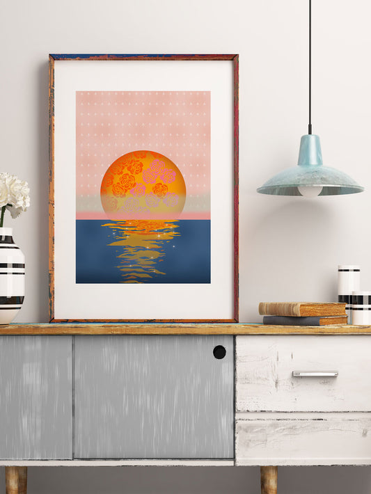Rose Sun Print by Unratio