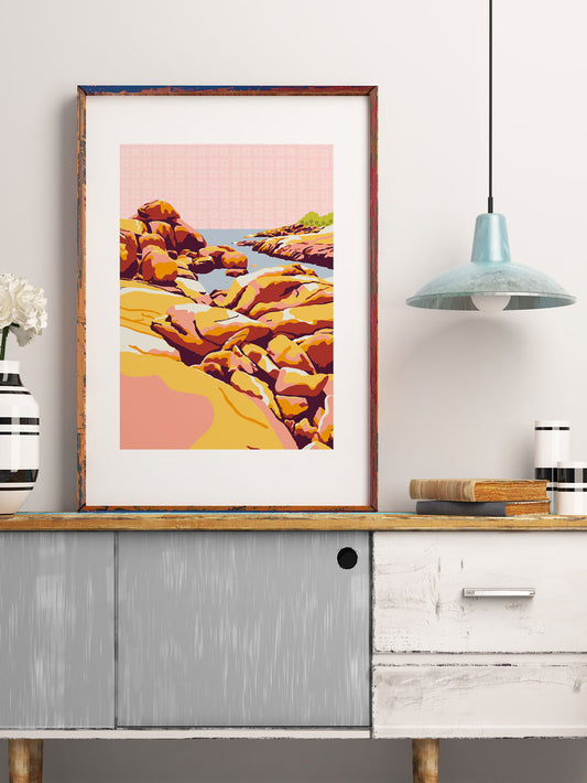 Sunny Bay Print by Unratio