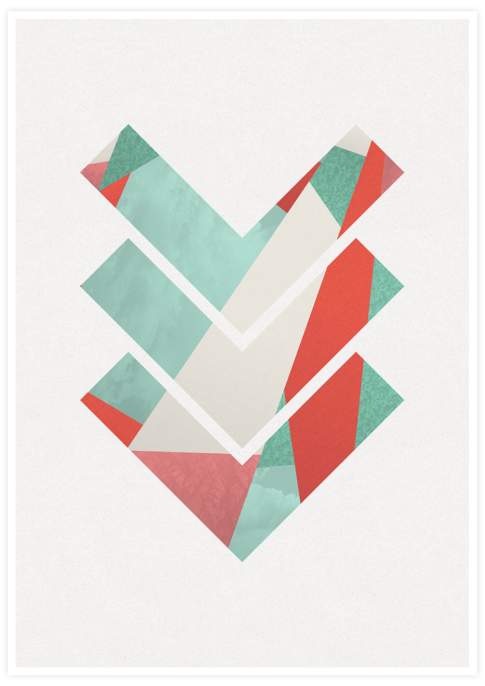 3 Arrows Minimal Geometric Art Print no frame