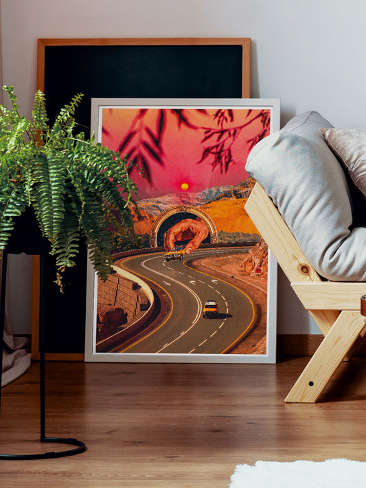 A Second Racer Appears Collage Print