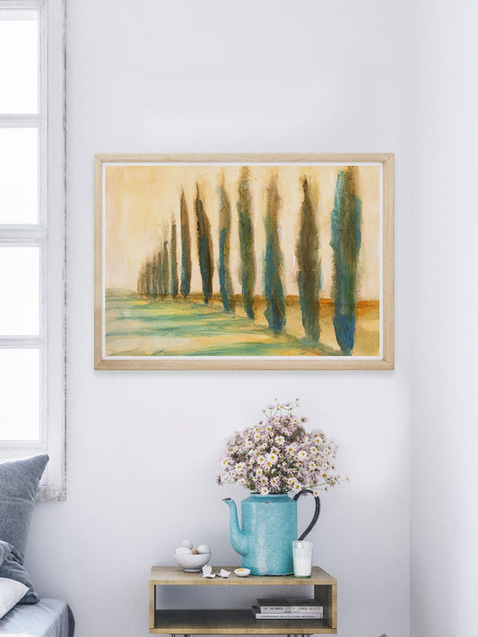 Bergelles Tree Fine Art in a traditional bedroom