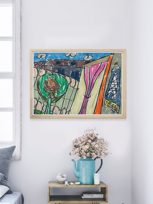 City XXVI Art Print in a modern room by Gary Brown