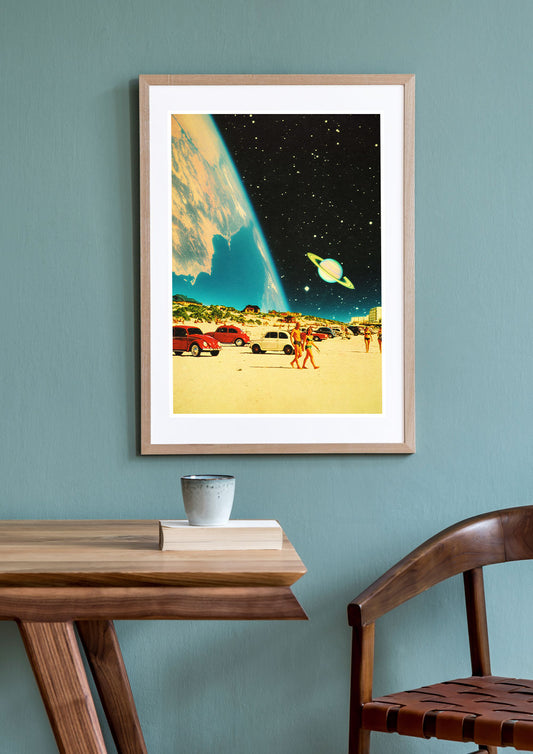 Galaxy Beach Collage Print