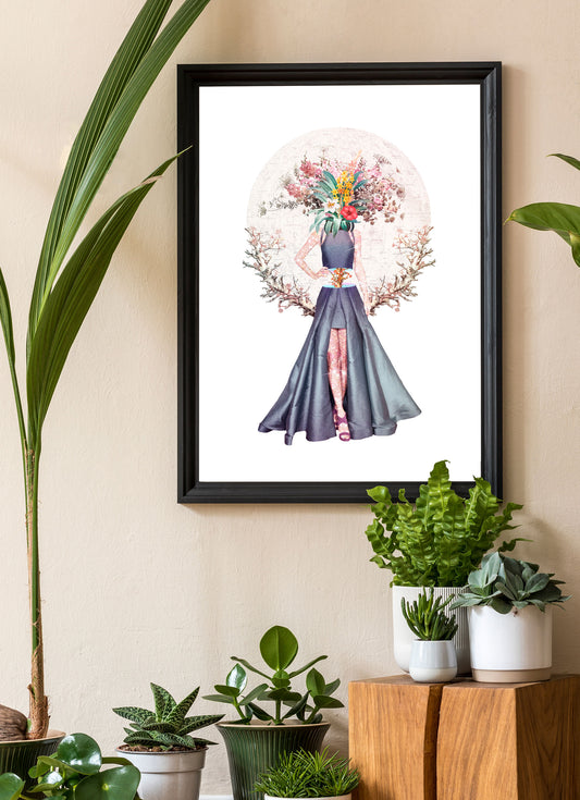 Lady Flower No3 Flower Art Print