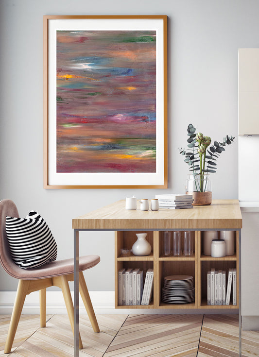 Optimists Sky Art Print in Dining Area