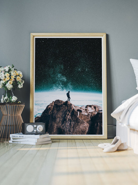 Planetside Camping Collage Poster