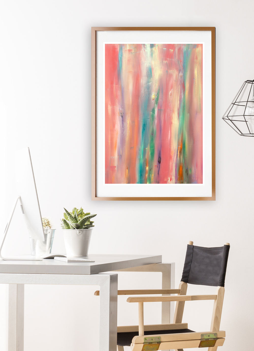 Rainbow Amalgamation Abstract Art In Studio Room