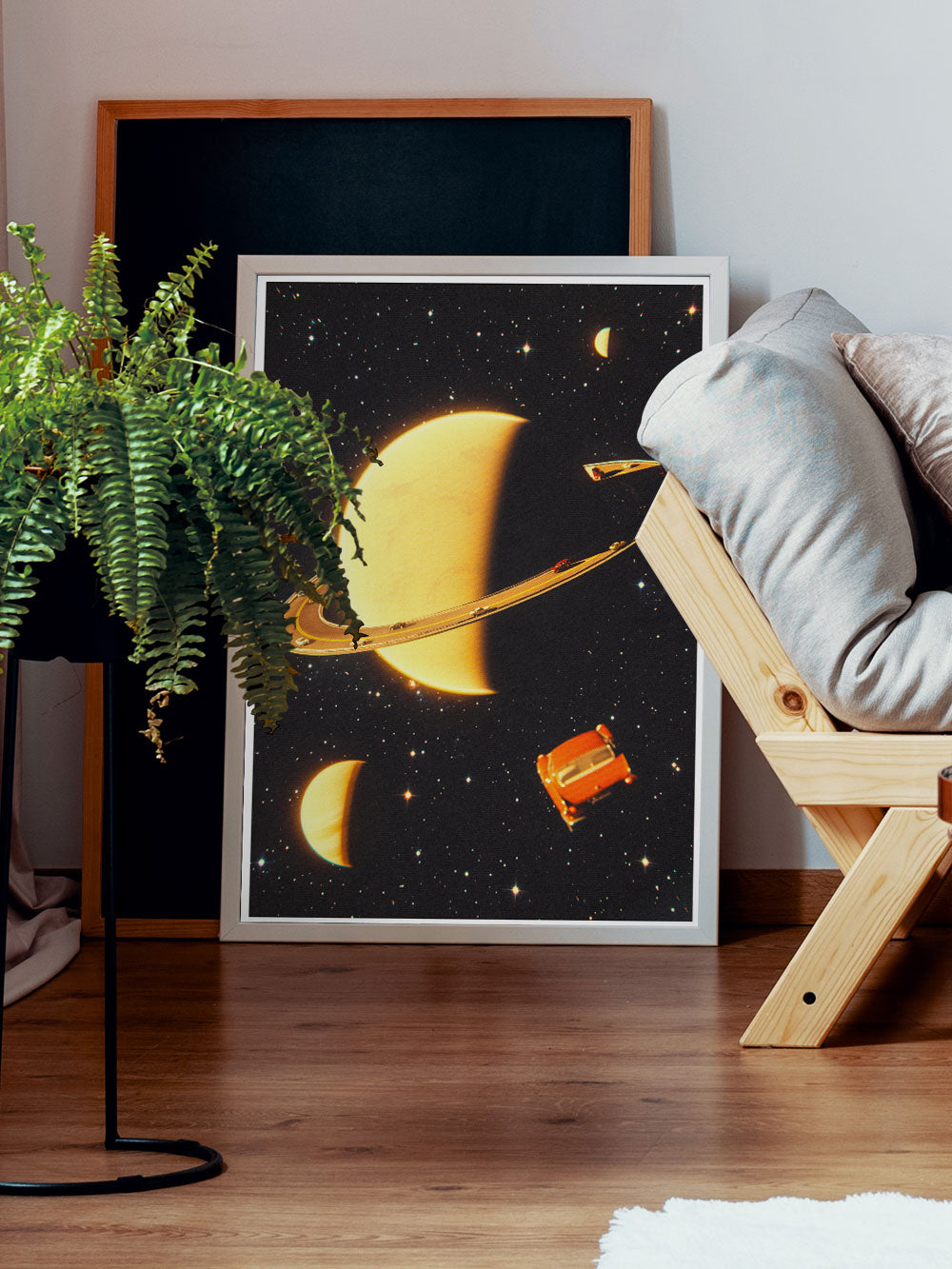 Rings Of Saturn Collage Print