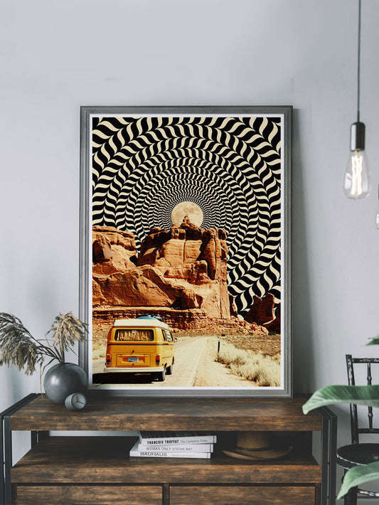 Road Trip Surreal Poster Art