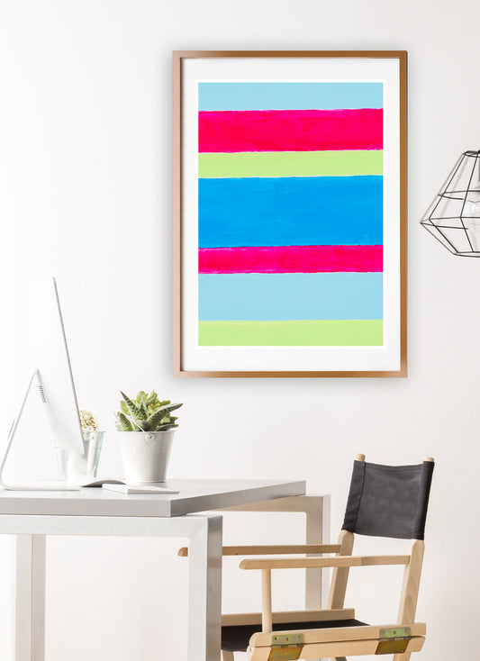 Sullys Stripes Modern Fine Art Wall Art