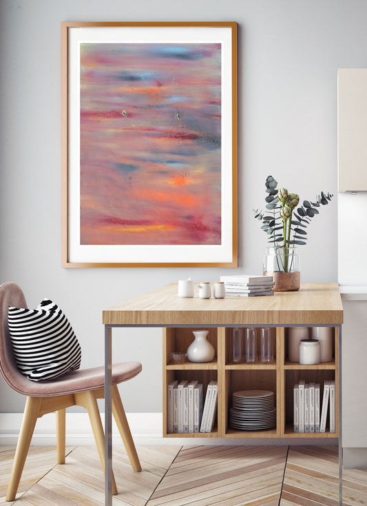 The Sun Will Come Out Painting Poster in a dining area