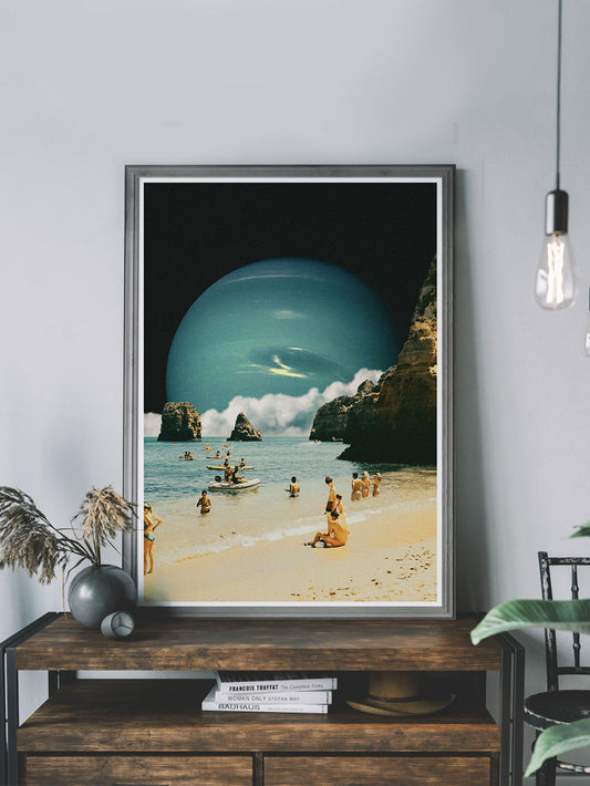 Time for a Swim Scifi Art Collage Print