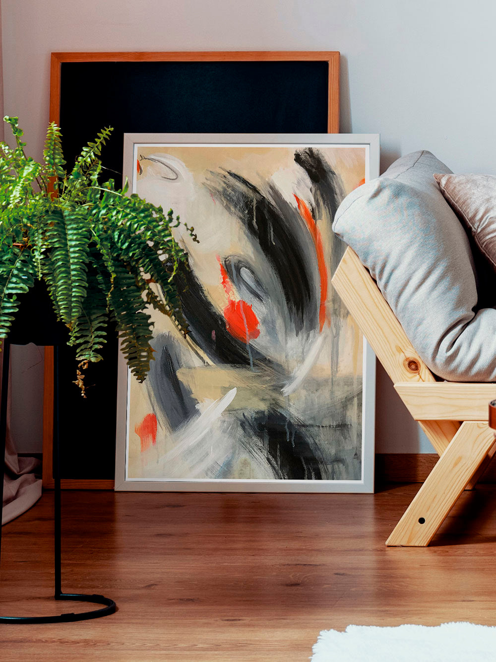 A Pop of Poppy Abstract Poster