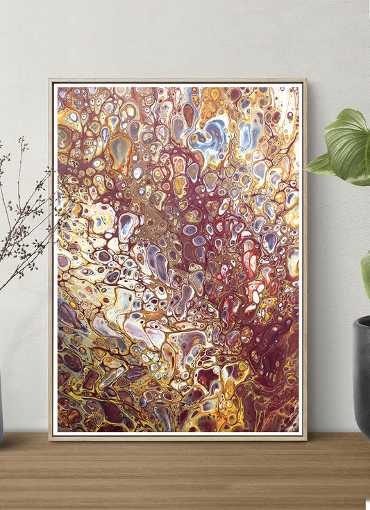 Agate Cove Abstract Ink Pour Print