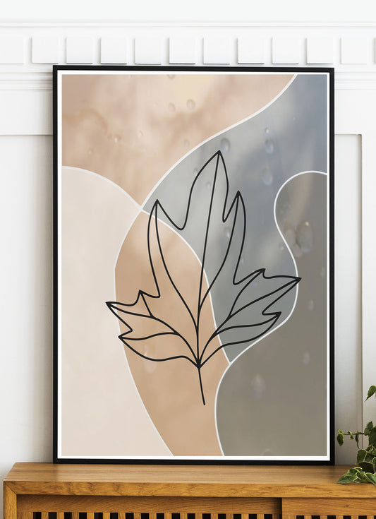 Autumn Rain Illustration Print