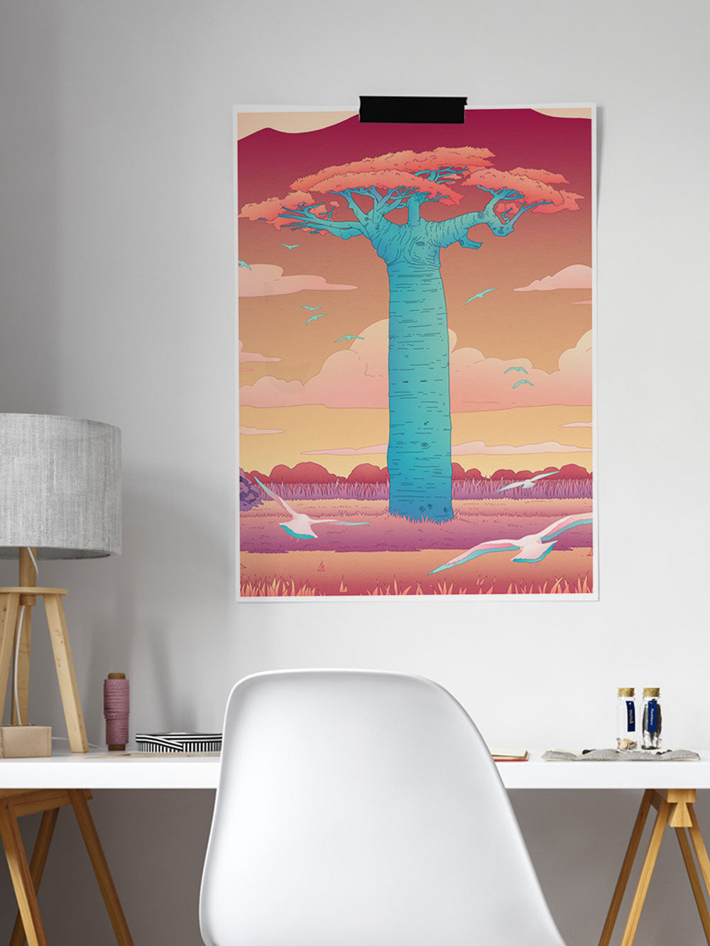 Grandidiers Baobab Tree Poster
