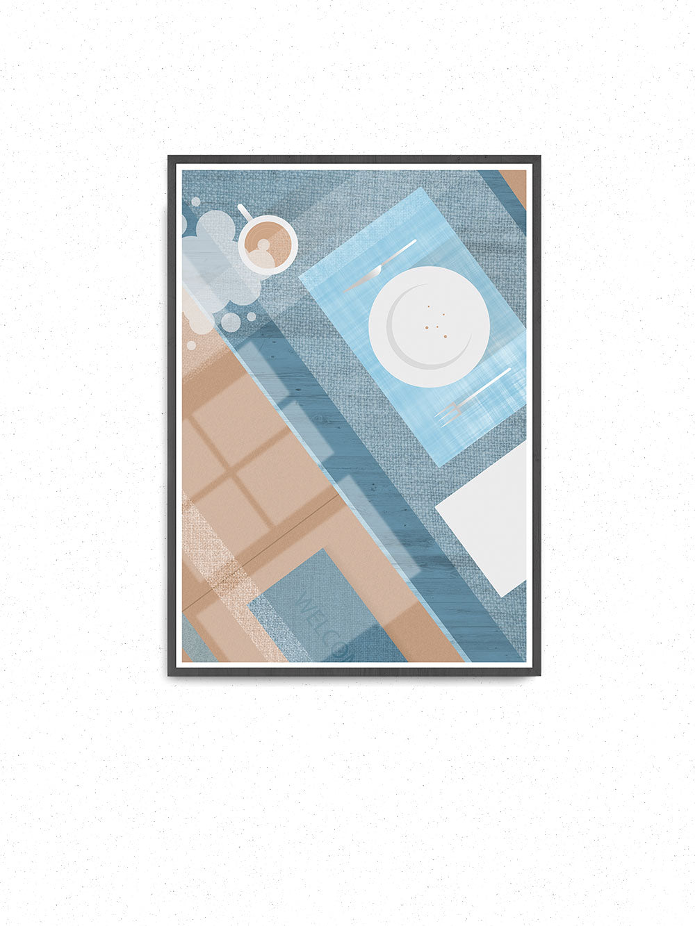 Breakfast Kitchen Print on a wall