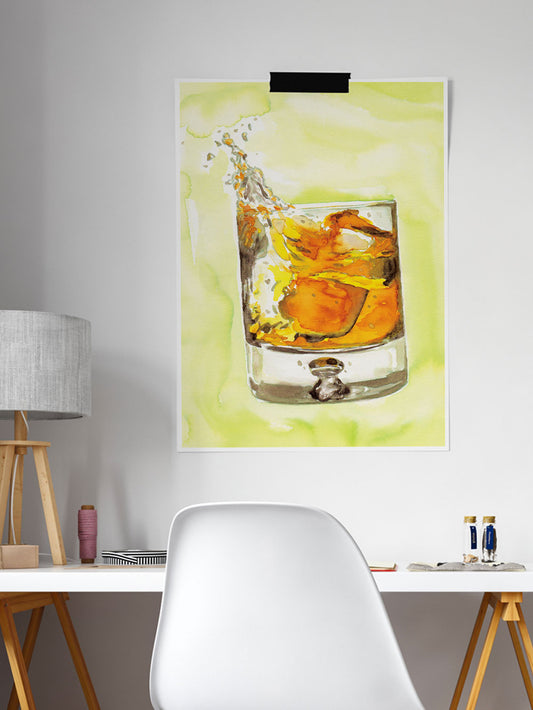 Brindisi Watercolour Painting pinned on the wall