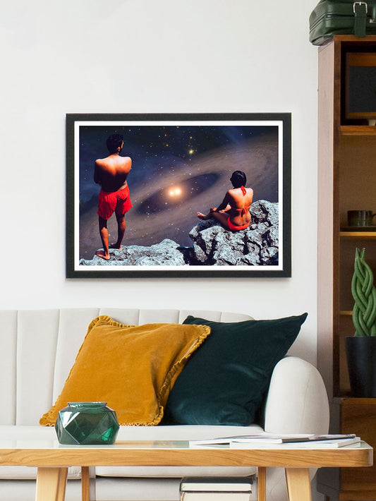 Chilling Up Here Surreal Collage Art