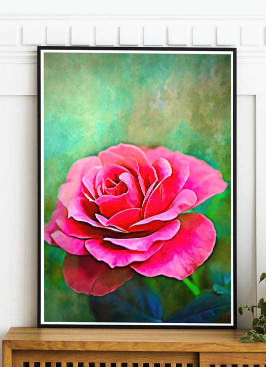 Exquisite Pink Rose Floral Print