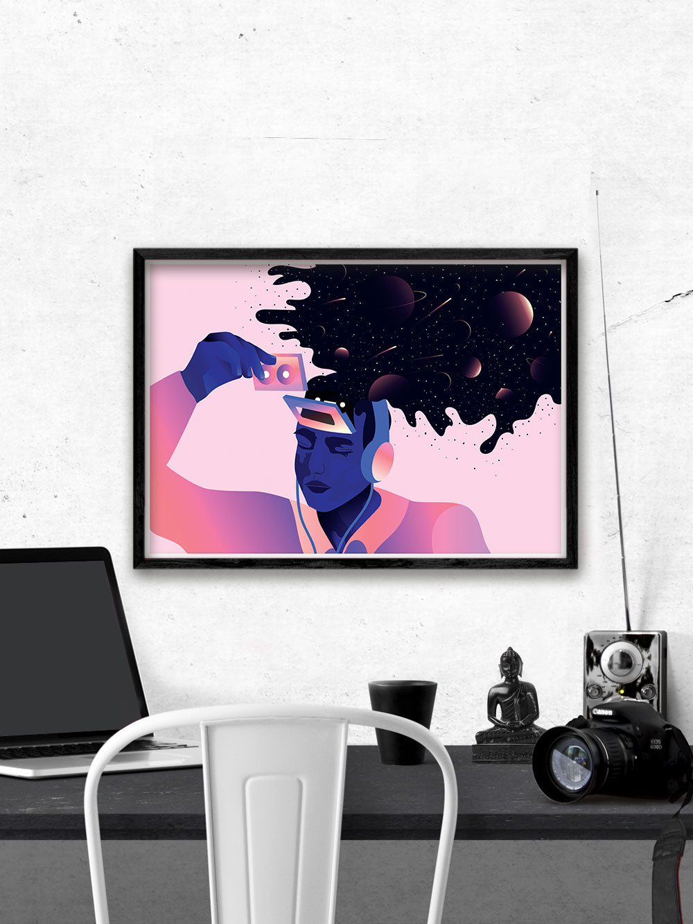 Fade Into Your Melody Art by Figen Demireva In a Room Interior