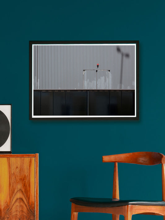 First Street Closeup Building Print in a Modern Interior