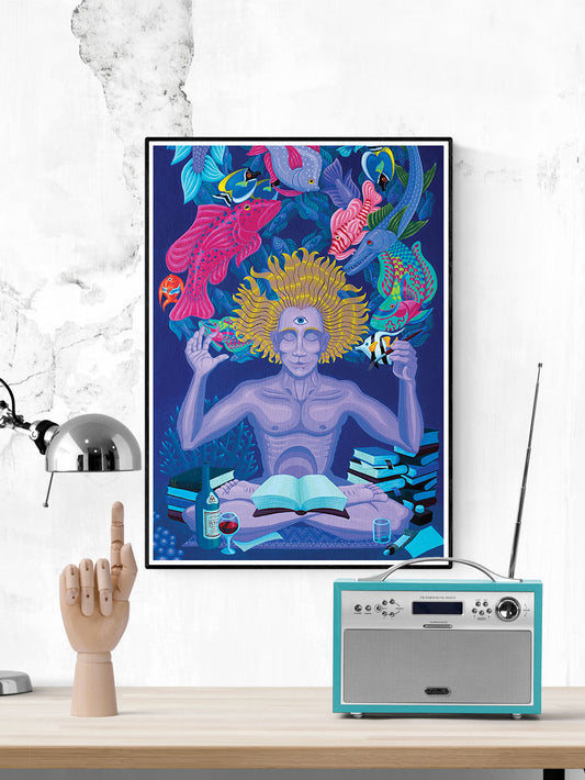 Fish Andaman Sea-Life Art Print on a wall