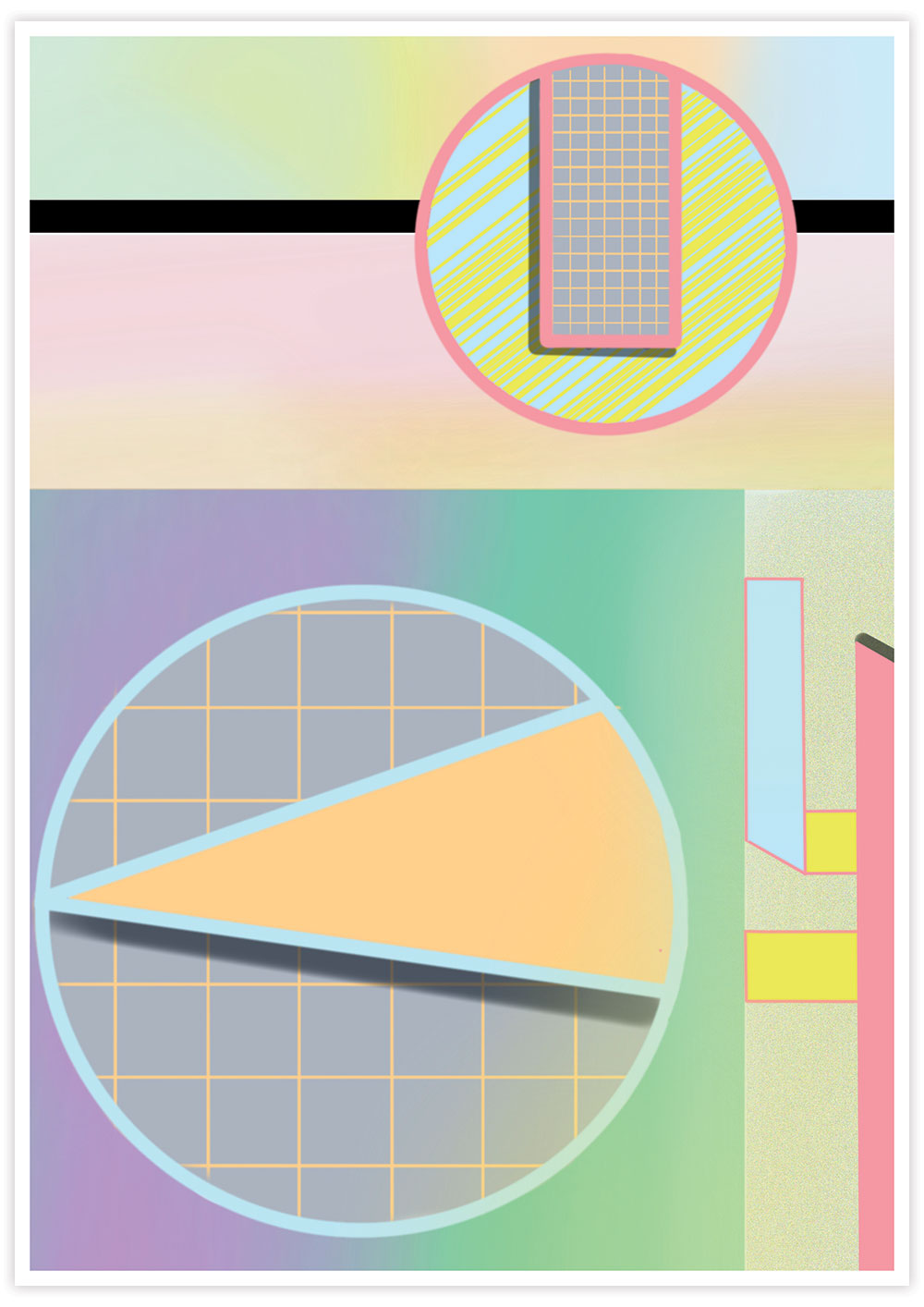 Geometric Zoetrope Retro Geometric Art not in a frame