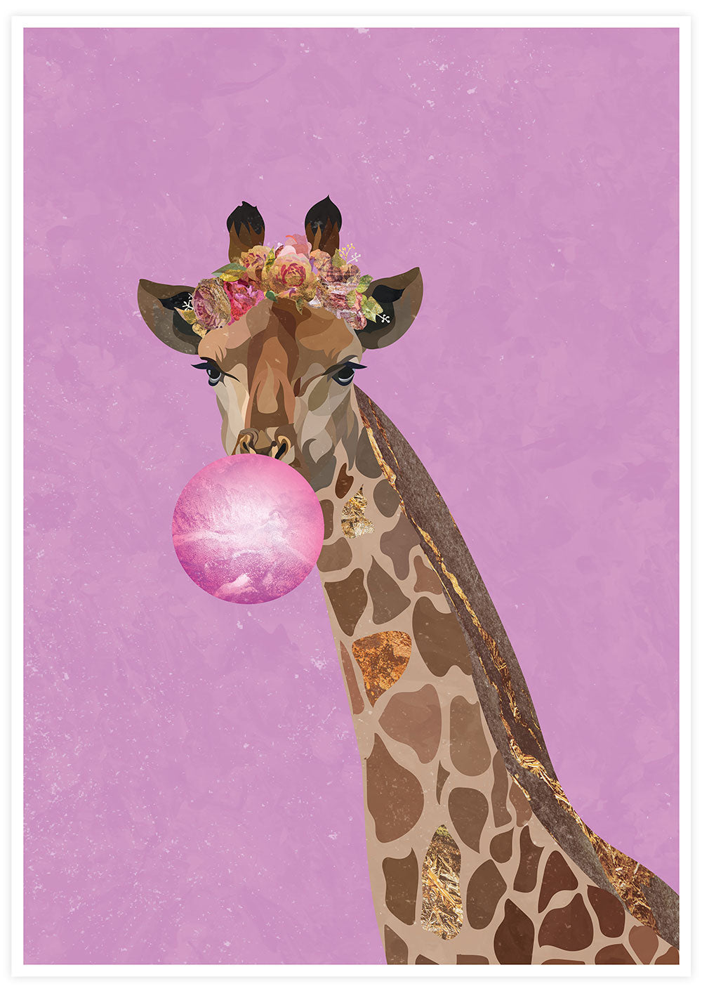 Giraffe Pop Art Print by Sarah Manovski print