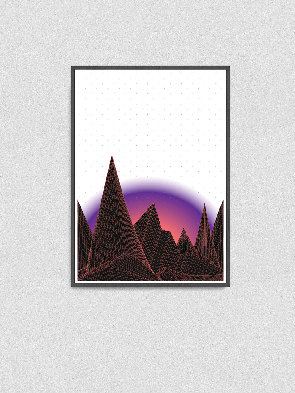 Horizon Sci Fi Art Print in a frame on a wall