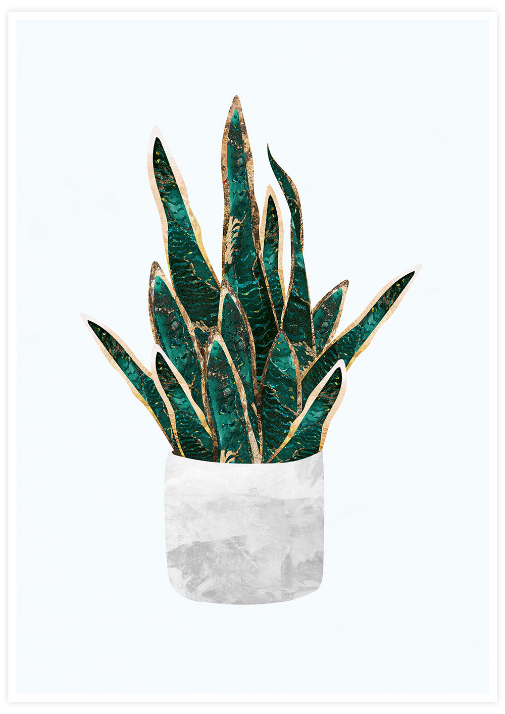 Gold House Plant Art Print