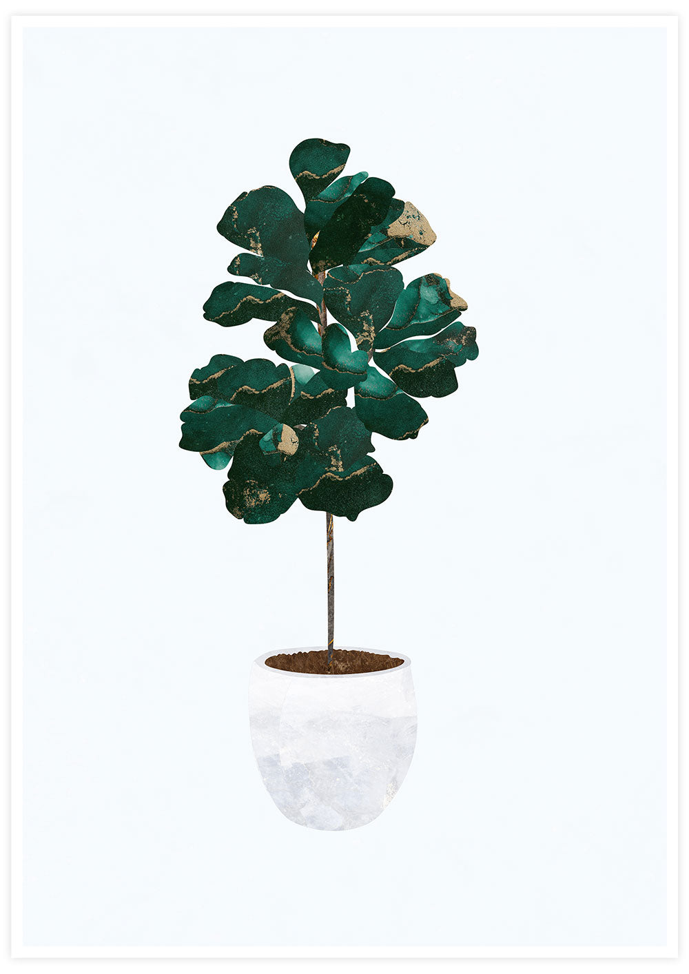 Gold TreePot Art Print