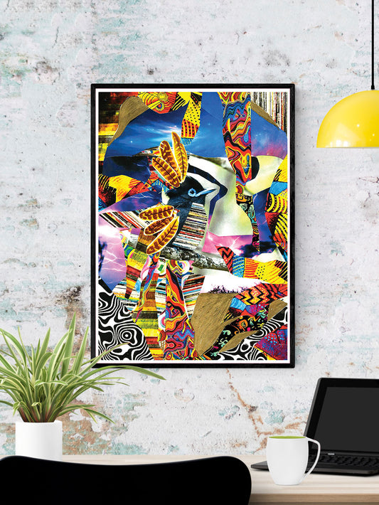 I Want to be a Bird Collage Print on a Wall
