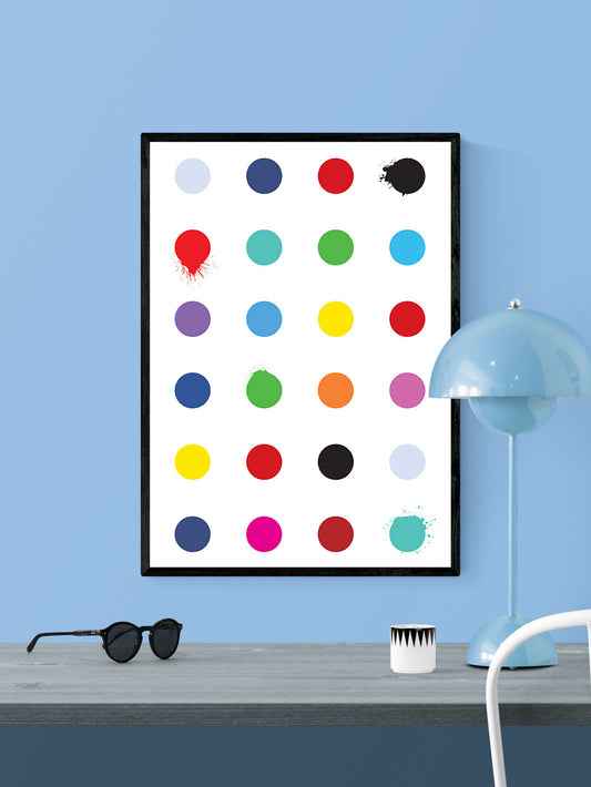 Imperfection Abstract Print in a frame on a wall