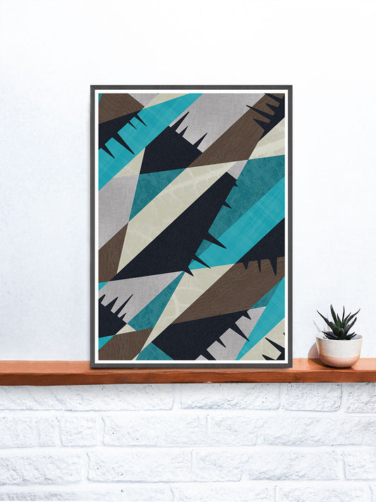 Invert Art Geometric Abstract Art on a Shelf