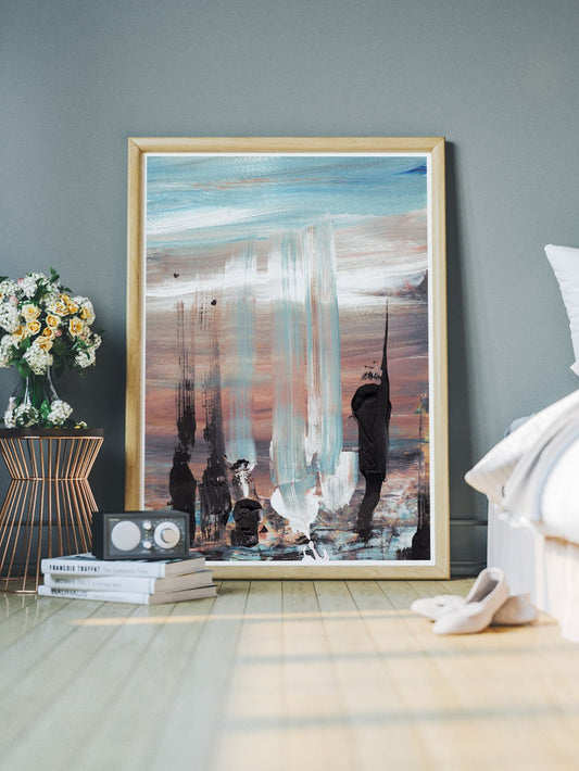 Koyo Beach Impression Painting in a bedroom