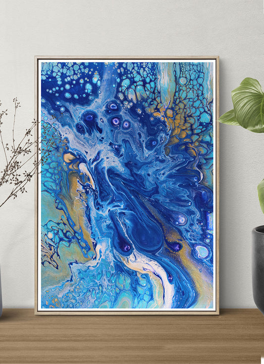 Living Seas Acrylic Pour Art Print