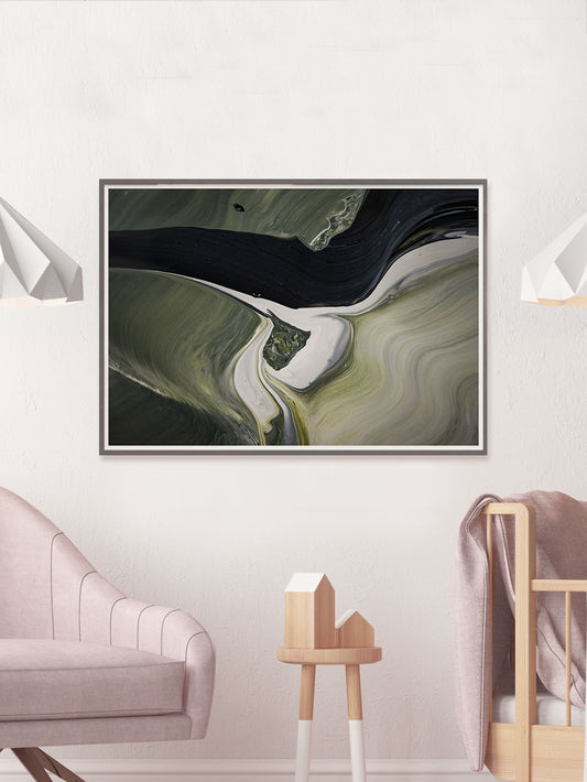 Malham 2 Macro Art Print in a bedroom