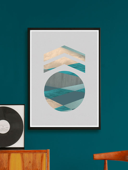 Medal Stylish Geometric Art Print on a wall