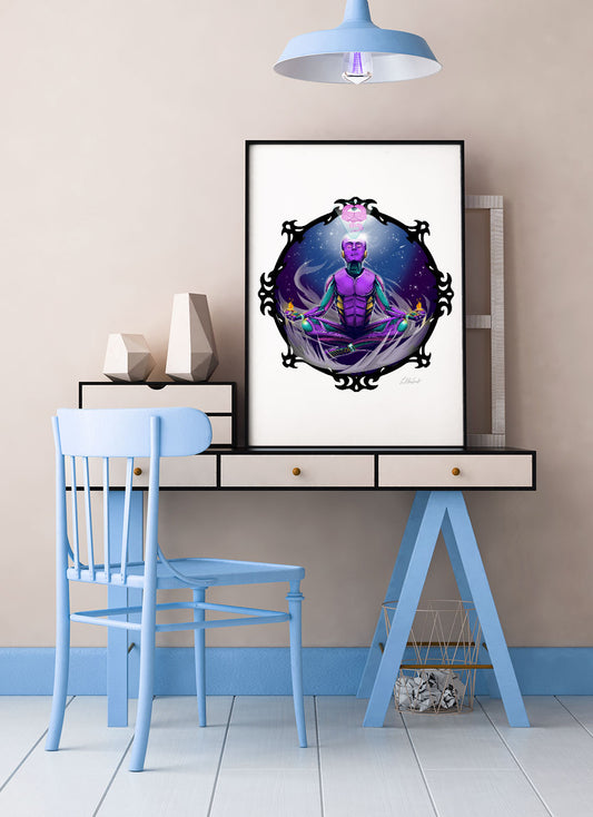 Meditate Scifi Poster Print