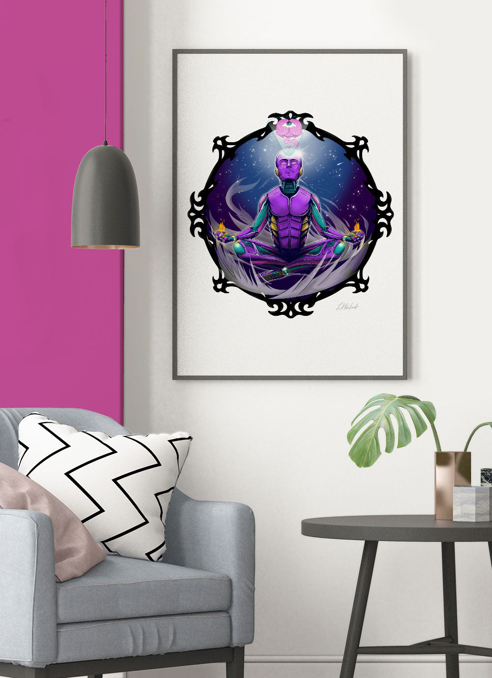 Meditate Scifi Wall Print