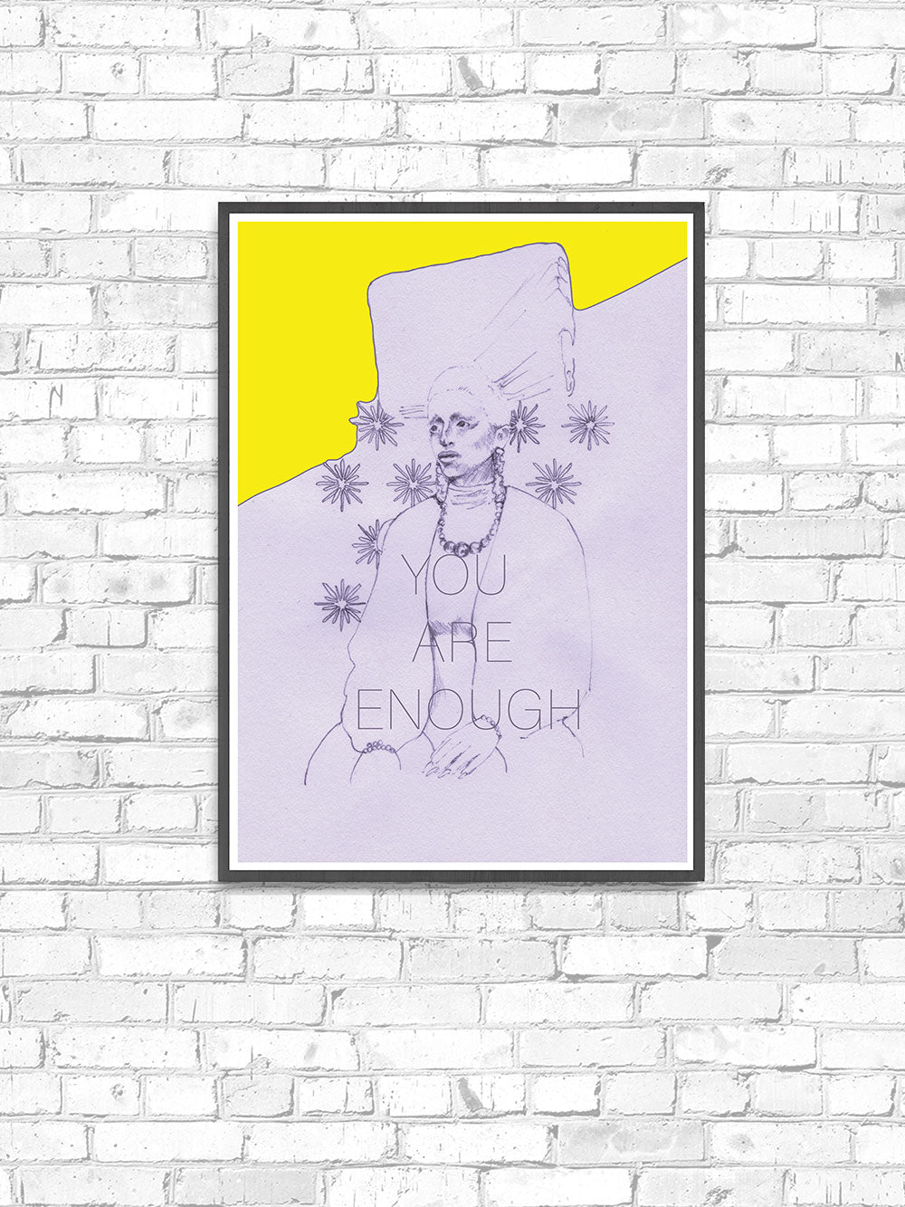 Miz Cracker Contemporary Wall Art in a frame on a wall