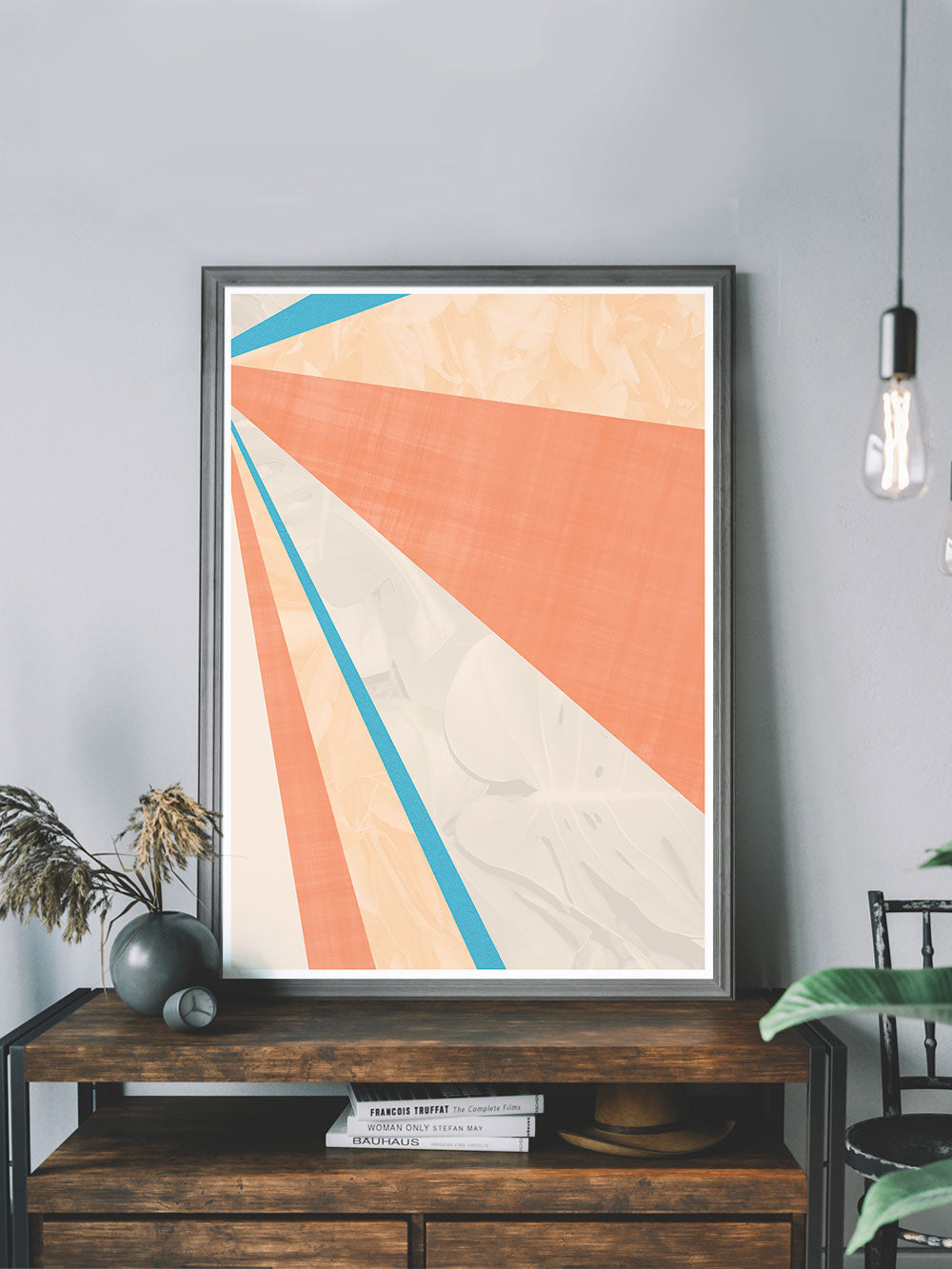 Wonderland Geometric Pattern Print on a desk