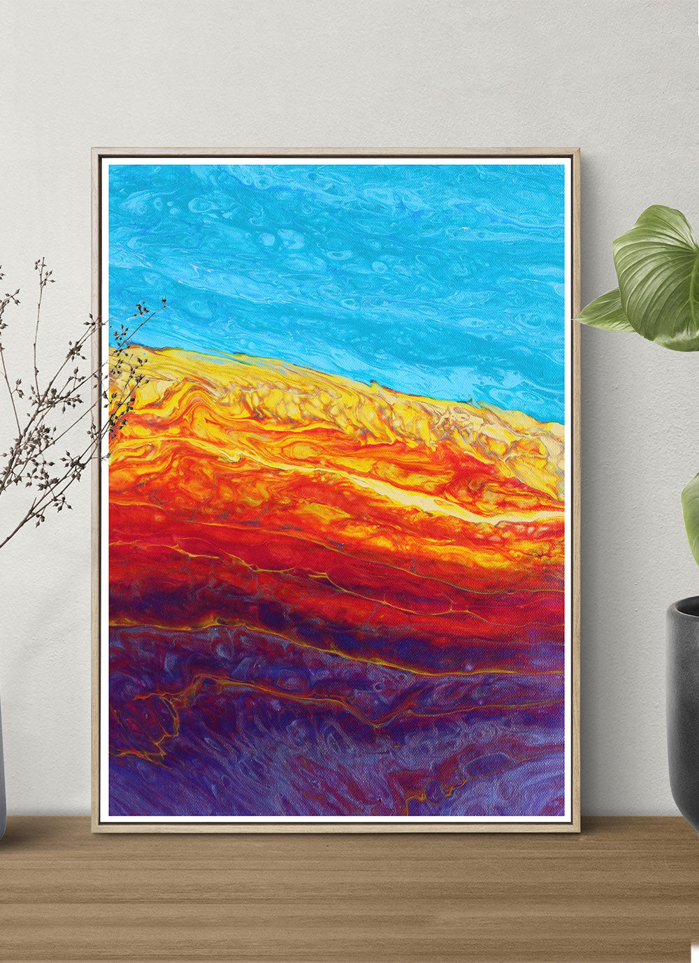 Molten Earth Fluid Abstract Print