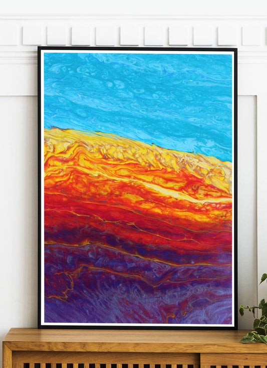 Molten Earth Fluid Abstract Print