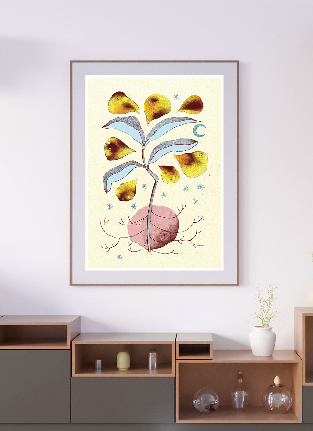 Moonstone Floral Artwork