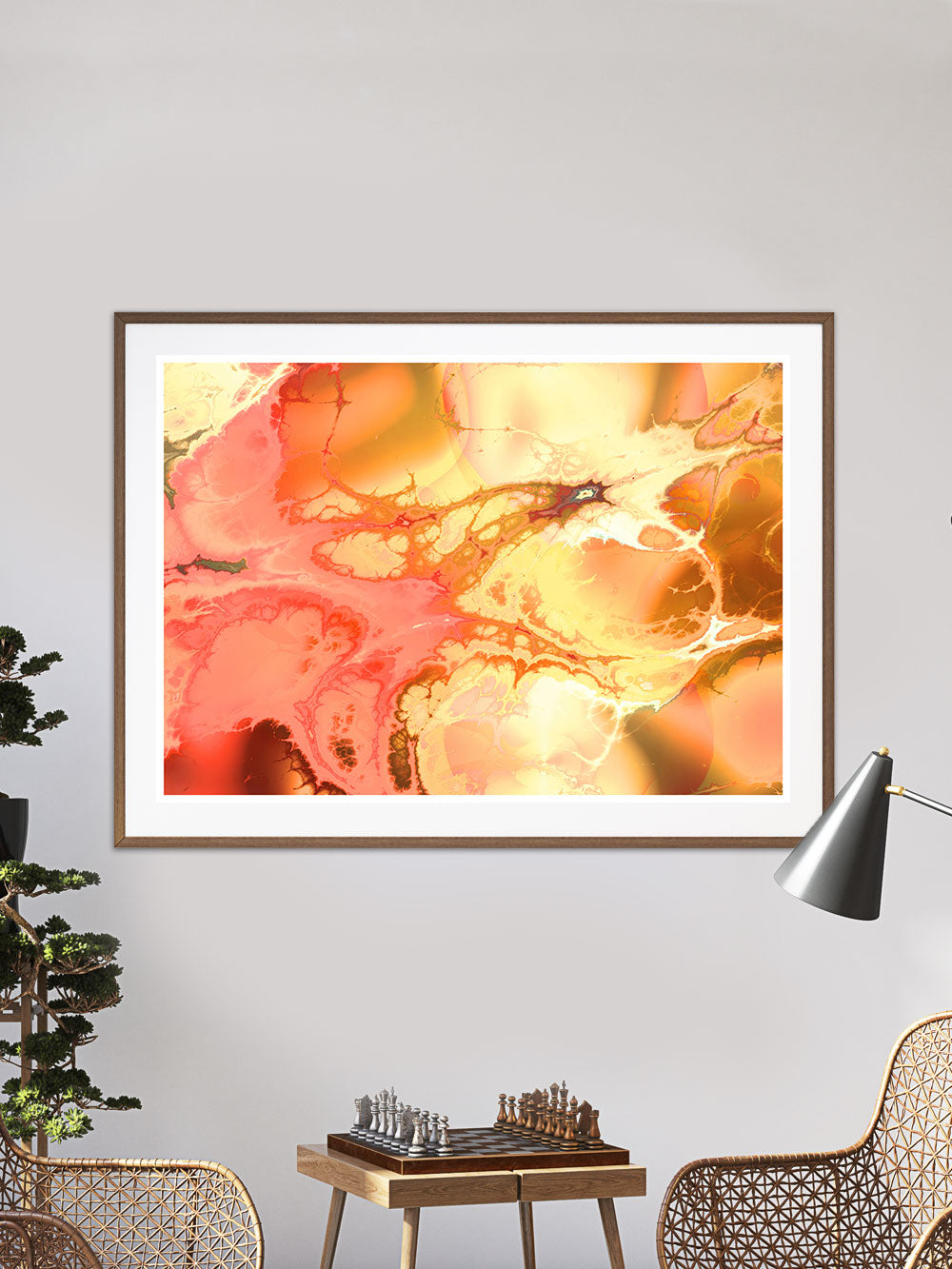 Neuron Flares Geode Art Print