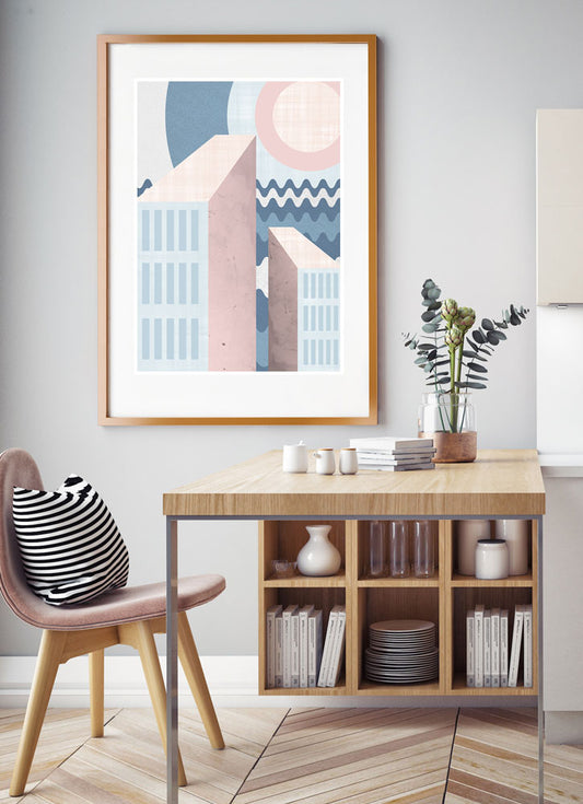 Seaside Hotel Stunning art print