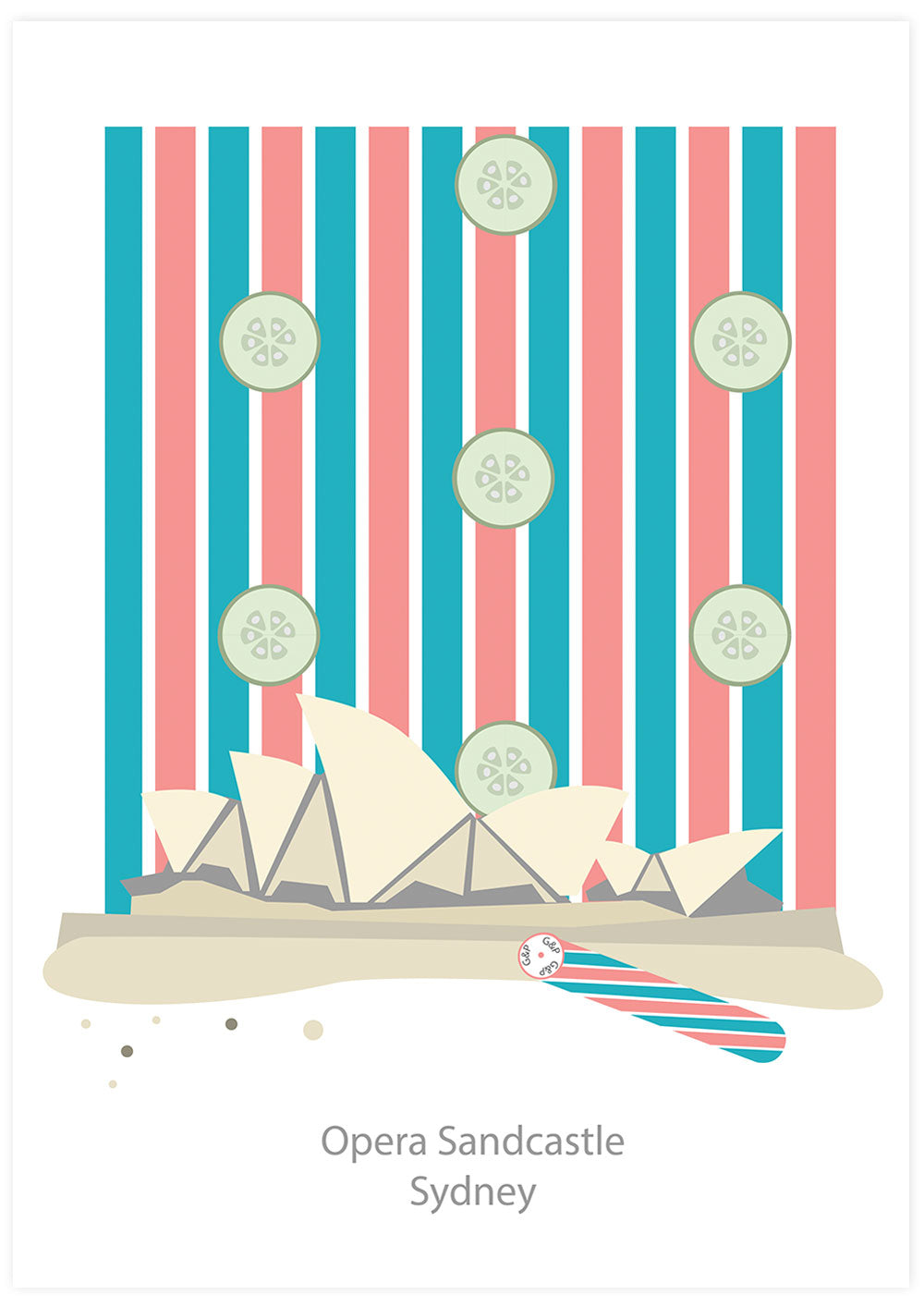 Opera House Sandcastle Sydney Art Print not in a frame