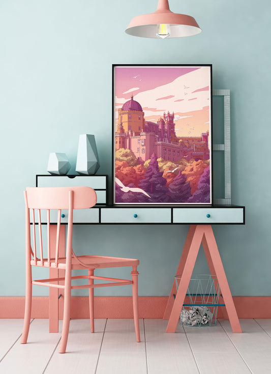 Pena Palace Portugal Travel Poster